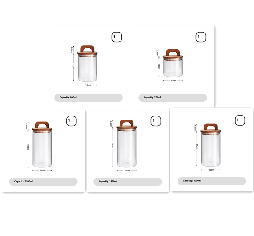MOKU – Glasbehälter mit Holzdeckel