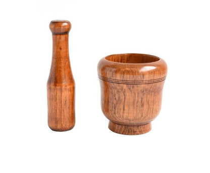 Knoblauchstampfer aus Holz – Küchengerät zum Zerdrücken und Pressen von Knoblauch