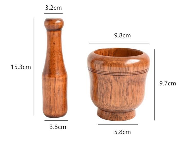 Knoblauchstampfer aus Holz – Küchengerät zum Zerdrücken und Pressen von Knoblauch